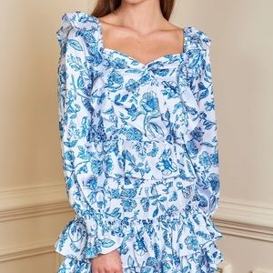 Cake For Dinner Ophelia Satin Top - Garden Toile